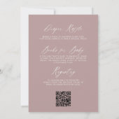Roze QR Code Wildflower Baby in Bloom Baby shower Kaart (Achterkant)