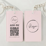 Roze QR-code Zakelijk Logo Promotioneel Sleutelhanger<br><div class="desc">Promoot uw merk onderweg met deze QR Code Business Logo Promotional Sleutelhanger. Met uw aangepaste zakelijke logo en een scanbare QR-code biedt deze sleutelhanger klanten en klanten een eenvoudige manier om direct toegang te krijgen tot uw website, socialmediaprofielen of promotionele aanbiedingen. Ideaal om uit te delen tijdens evenementen, shows of...</div>