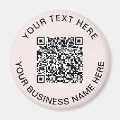 Roze QR-code zakelijke promotie Magneet (Voorkant)