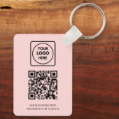 Roze QR | Professioneel zakelijk logo-ontwerp Sleutelhanger (Achterkant)