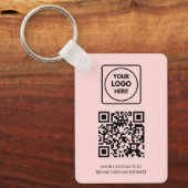 Roze QR | Professioneel zakelijk logo-ontwerp Sleutelhanger (Voorkant)