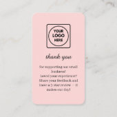 Roze QR | Trustpilot Recensies Aangepaste Feedback Visitekaartje (Achterkant)