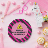 Roze Quarantaine Verjaardagsfeest Borden Papieren Bordje (Feest)