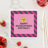 Roze quarantaine verjaardagsfeest servetten (Insitu)