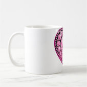 Roze Quartz Gem Heart Koffiemok (Links)