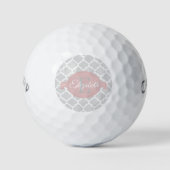 Roze Quatrefoil - Aangepaste Golf Balls Golfballen (Voorkant)