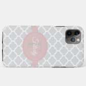 Roze Quatrefoil - Aangepaste Hoesje-Mate iPhone Ca Case-Mate iPhone Case (Achterkant (horizontaal))