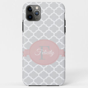 Roze Quatrefoil - Aangepaste Hoesje-Mate iPhone Ca Case-Mate iPhone Case