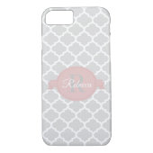 Roze Quatrefoil - Aangepaste Hoesje-Mate iPhone Ca Case-Mate iPhone Case (Achterkant)