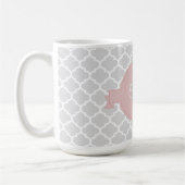 Roze Quatrefoil - Aangepaste koffie Mok (Links)