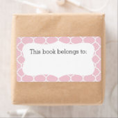 Roze quatrefoil "Dit boek behoort tot" labels (Insitu)