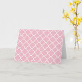 Roze Quatrefoil, Latticework, Marokkaanse Trellis Kaart (Gele Bloem)