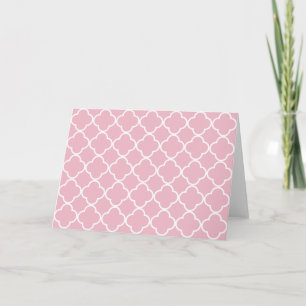 Roze Quatrefoil, Latticework, Marokkaanse Trellis Kaart
