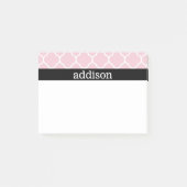 Roze Quatrefoil - Personaliseren Post-it® Notes (Voorkant)