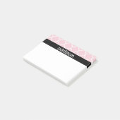 Roze Quatrefoil - Personaliseren Post-it® Notes (Schuin)