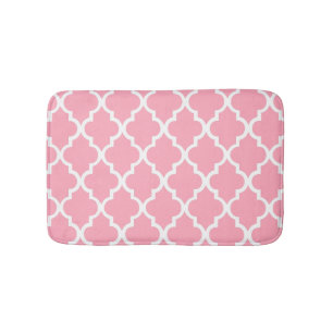 Roze Quatrefoil Tegels Patroon Badmat