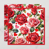 Roze Queen of Hearts Vrijgezellenfeest Brunch Squa Kaart (Voorkant / Achterkant)