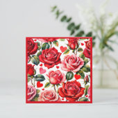 Roze Queen of Hearts Vrijgezellenfeest Brunch Squa Kaart (Staand voorkant)