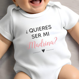 Roze Quieres Ser Mi Madrina Godmoeder Voorstel Romper