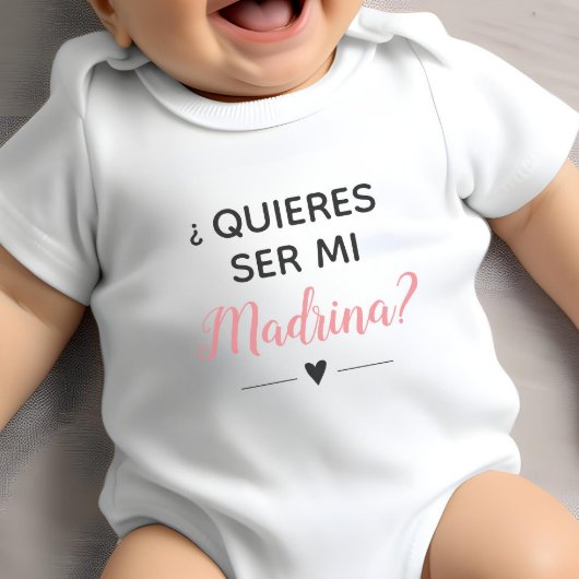 Roze Quieres Ser Mi Madrina Godmoeder Voorstel Romper