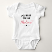 Roze Quieres Ser Mi Madrina Godmoeder Voorstel Romper (Voorkant)