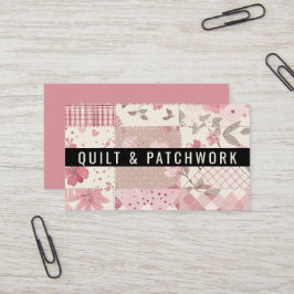 Roze Quilt Patchwork Handgemaakte Kleding  Visitekaartje