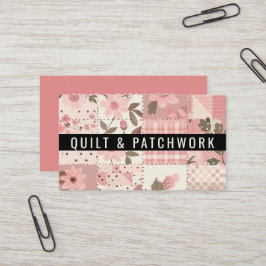 Roze Quilt Patchwork Handgemaakte Kleding  Visitekaartje
