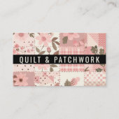 Roze Quilt Patchwork Handgemaakte Kleding Visitekaartje (Voorkant)