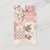 Roze Quilt Patchwork Handgemaakte Kleding Visitekaartje (Voorkant)