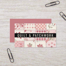 Roze Quilt Patchwork Handgemaakte Kleding  Visitekaartje