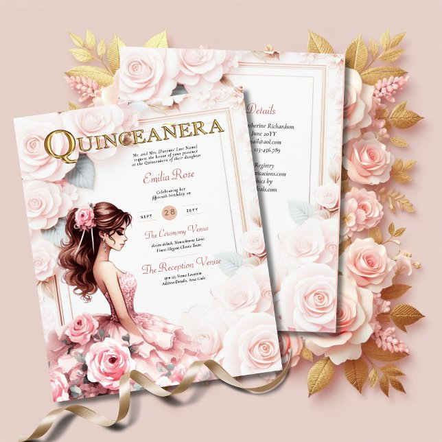 Roze Quinceanera-ceremonie Ontvangst     (Creator heeft geüpload)