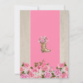 Roze Quinceanera Elegant Roos Charro Birthday Kaart (Achterkant)