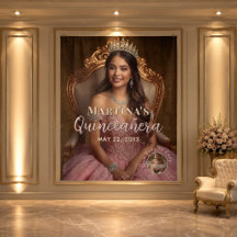 Roze Quinceañera-fotobackdrop van baby tot dame
