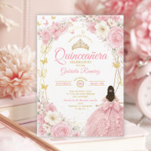 Roze Quinceañera Gouden Tiara Vlinder