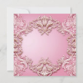 Roze Quinceañera Hoge hak schoen Kaart (Achterkant)