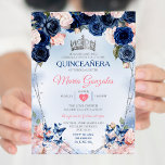 Roze Quinceañera Kroon Marine Vlinder 15 Anos Kaart<br><div class="desc">Marine & Roze Quinceañera Kroon Mexicaanse Vlinder Uitnodiging Mis Quince 15 Anos,  16e Verjaardag, </div>