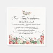 Roze Quinceañera Party Leuke Feiten Servetten (Voorkant)