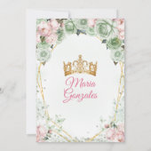 Roze Quinceañera Sage Groene Mexicaanse Vlinder Kaart (Achterkant)