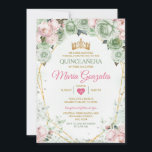 Roze Quinceañera Sage Groene Mexicaanse Vlinder Kaart<br><div class="desc">Roze Salie Groene Mexicaanse Charra Quinceañera Vlinder Uitnodiging Mis Quince 15 Anos,  16e Verjaardag, </div>