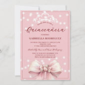 Roze Quinceanera tiara elegante 15e verjaardag Kaart (Voorkant)