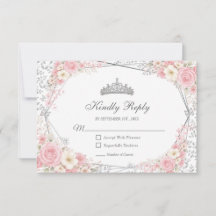 Roze Quinceañera Zilveren Vlinder