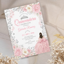 Roze Quinceañera Zilveren Vlinders