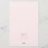 Roze Raad het Bruidsjurk Bruiloft Feest Briefpapier (Achterkant)