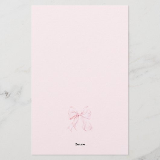 Roze Raad het Bruidsjurk Bruiloft Feest Briefpapier (Achterkant)