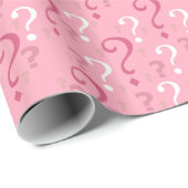 Roze raadsel me dit mysterieuze vraagteken cadeaupapier (Rol Hoek)