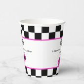 Roze raaigar | Kinderen van Birthday Papieren Bekers (Rechts)