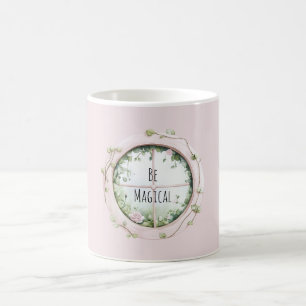 Roze Raam Magische Bloemen Koffiemok