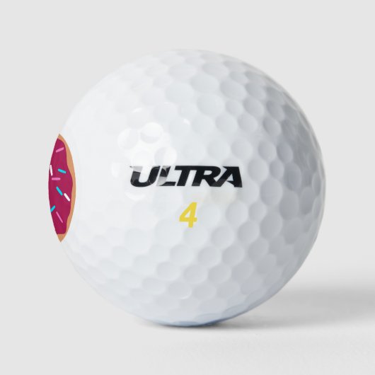 Roze raasbessen donut golfballen (Logo)