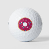 Roze raasbessen donut golfballen (Voorkant)