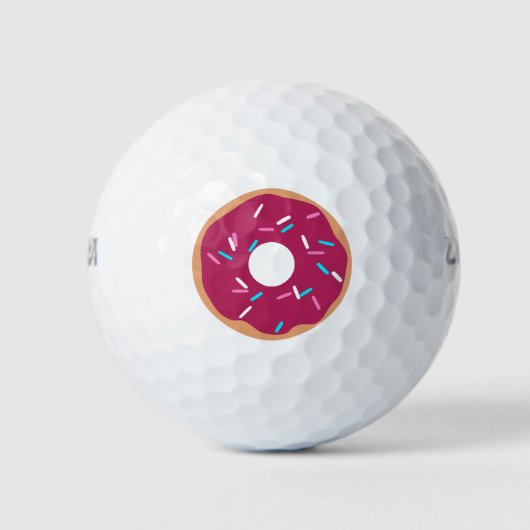 Roze raasbessen donut golfballen (Voorkant)
